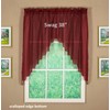 Today's Curtain Emelia Original Voile Swag Pair 38", Burgundy, 60"W