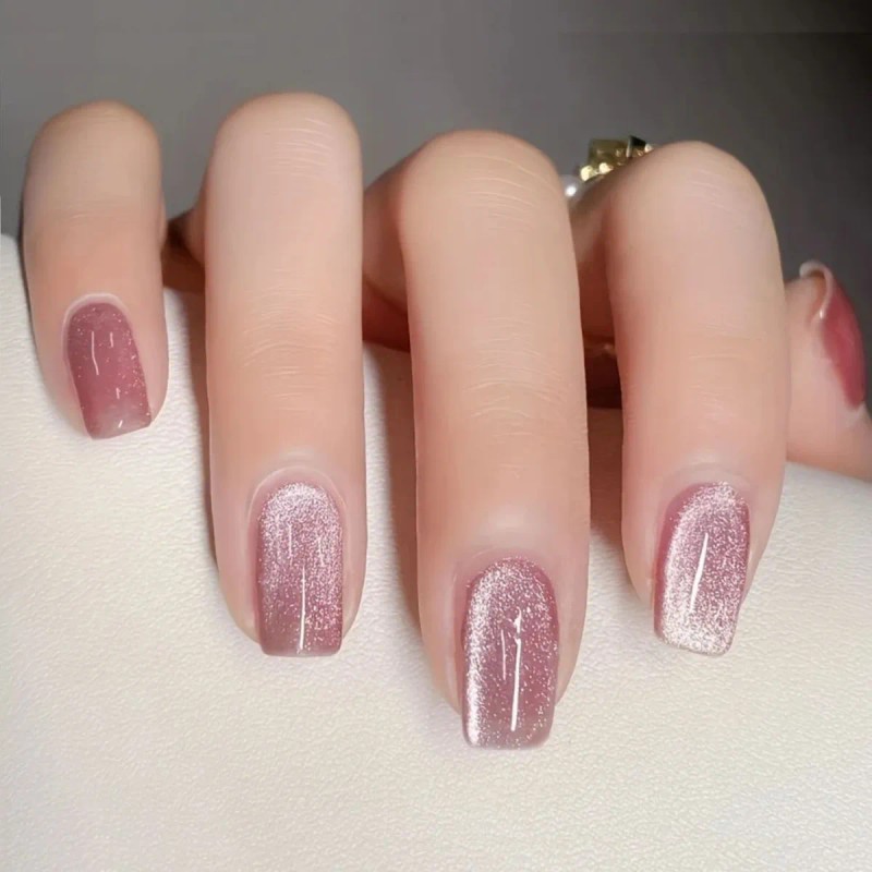 24pzs Press On Tips Uñas Postizas Soft Gel Ojo De