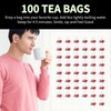 Green Tea Bags 100 Count，100% China Green te，Caffeinated，Reusable sealed packaging