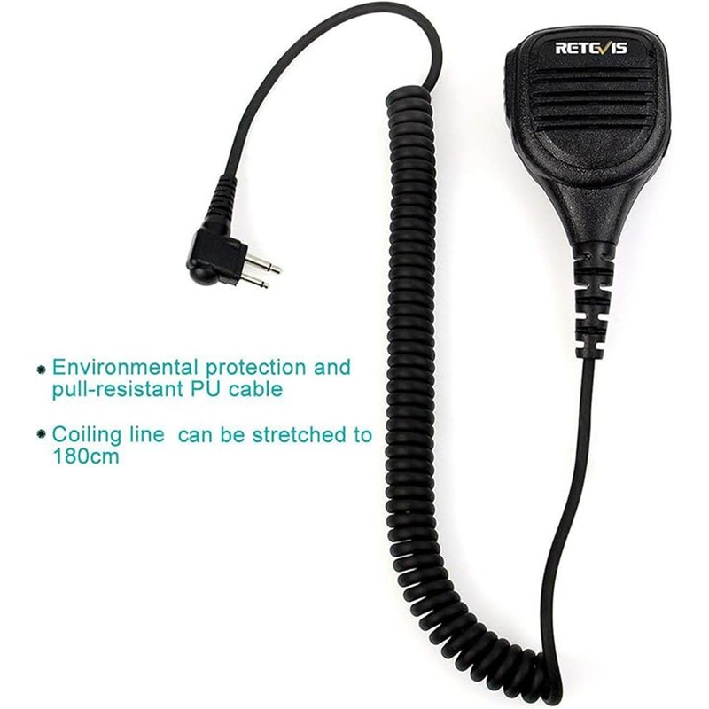 Retevis Walkie Talkies Speaker Mic,Compatible with Motorola CP200 CP200D CP100D