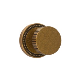 Asidrama 1 Pack Antique Brass Privacy Door Knobs with Lock, Vintage Door Handles with Antique Brass Door Knobs Interior for Bedroom or Bathroom, Heavy Duty Door Lever for Left Right Sided Doors