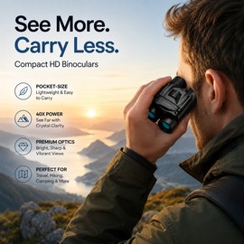Compact Folding Binoculars for Outdoor Viewing – FMC Optics for Birdwatching, Sports, Camping & Travel