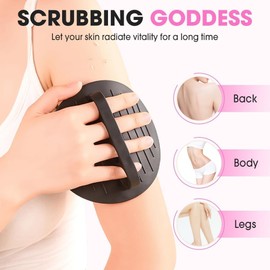 Esponja de Ducha de Goma Blanda, Guantes Exfoliantes Suaves para el Baño, Ideales para la Limpieza Corporal, Guantes Exfoliantes para el Baño que No Causan Dolor, Aptos Tanto para Hombres Como para Mujeres，Verde-4PCS