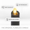 Luminara Flameless Candle Stone Grey Taper (1" x 9.75") Melted