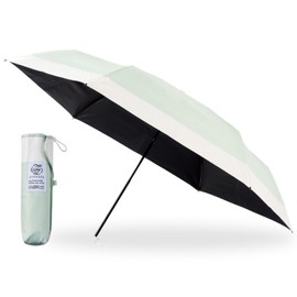 Moonbat 30245 3 Second Urawaza 100 UV Protection, Sun or Rain, Parasol, Folding Umbrella, 21.7 inches (55 cm), Border, green