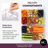 Snack Box Containers Set of 2-Reusable,100 Dissolvable Labels, 8 Adjustable