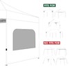 COOSHADE Instant SunWall 8x8 SideWall for Pop up Canopy Tent,