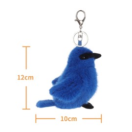 Apricot Lamb Robin Bird Cute Keychain, Soft Stuffed Plush Keychain Toys for Purse Charm Bag Charm Kids' Backpack, Purse, 3.9 Inches