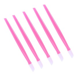 Healeved 100pcs Pink Plastic Cuticle Pusher Dead Skin Remover Stick Durable Nail Cleaning Tools for Professional Home Manicure Ergonomic Design for Easy Use