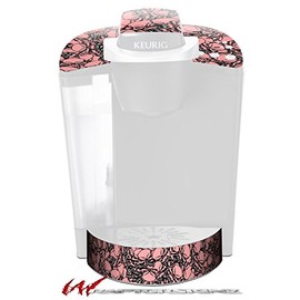WraptorSkinz Decal Style Vinyl Skin compatible with Keurig K40 Elite Coffee Makers Scattered Skulls Pink (COFFEE MAKER NOT INCLUDED)