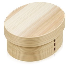 Morikuru SG Wonder Zone TK08-37 Cedar Wappa Lunch Box, Round with Dividers, Approx. 5.9 x 4.7 x 2.6 inches (150 x 120 x 65 mm), Small 5.9 inches (15 cm)