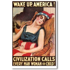 Wake Up America - Civilization Calls - NEW Vintage Reprint POSTER