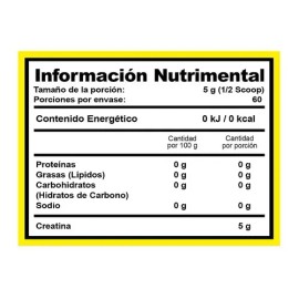 Bhp Ultra Creatina Monohidratada 300 Gr 60 Servicios Sabor Sin sabor                                                                                  