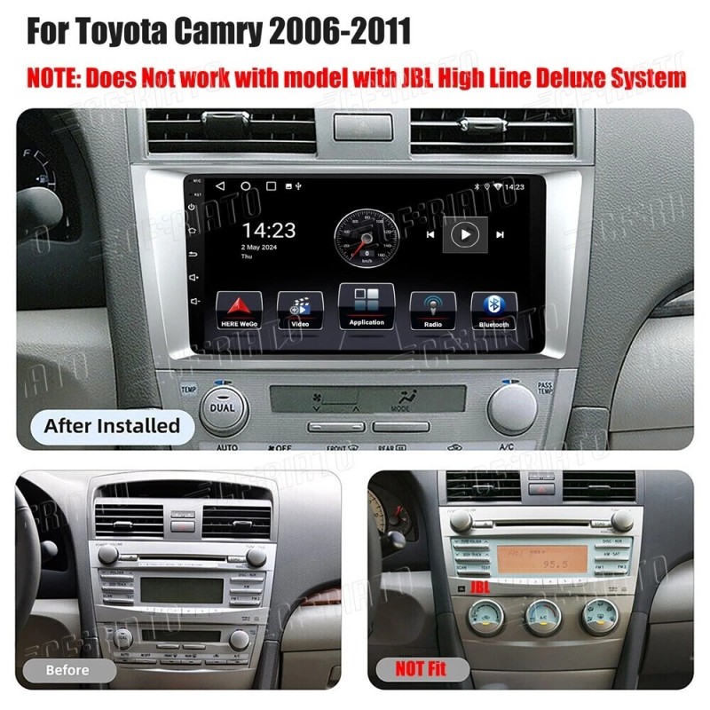 CFRIATO Android 15 Apple CarPlay For Toyota Camry 2007-2011 Car