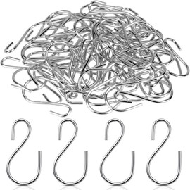 200Pcs 1 Inch Mini S Hooks for Hanging,Small S Hooks Christmas Hanging Plants Hooks S Hooks Metal Mini Ornament Hooks for Crafts Jewelry Hanging Pot Plants