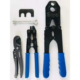 EFIELD PEX 1/2" & 3/4 COMBO Crimp Tool Kit with Ring Removal Tool , Pipe Cutter