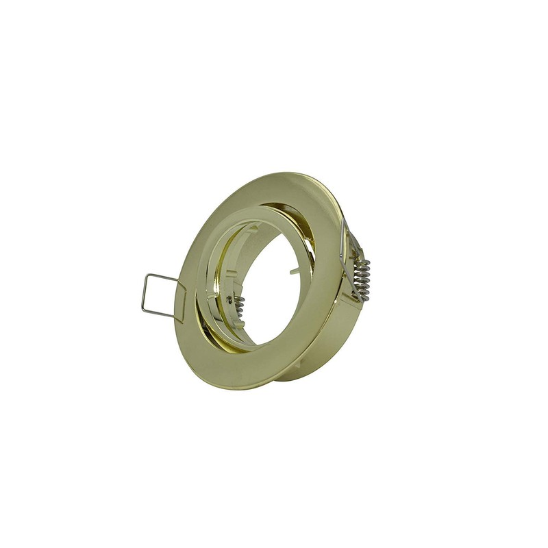 LED recessed downlight spot Samila around swiveling Gold stainless 8.3cm