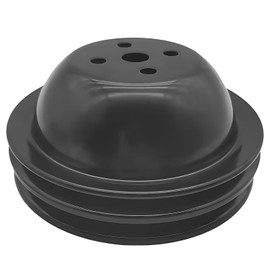 Black Steel Short Water Pump Pulley 2 Groove Fits 1965-68 Chevy Big Block 396 427 454
