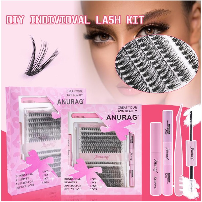 ANURAG Eyelash Bundle 9-17mm Eyelash Bundle Extensions 30+40D Thick Volume