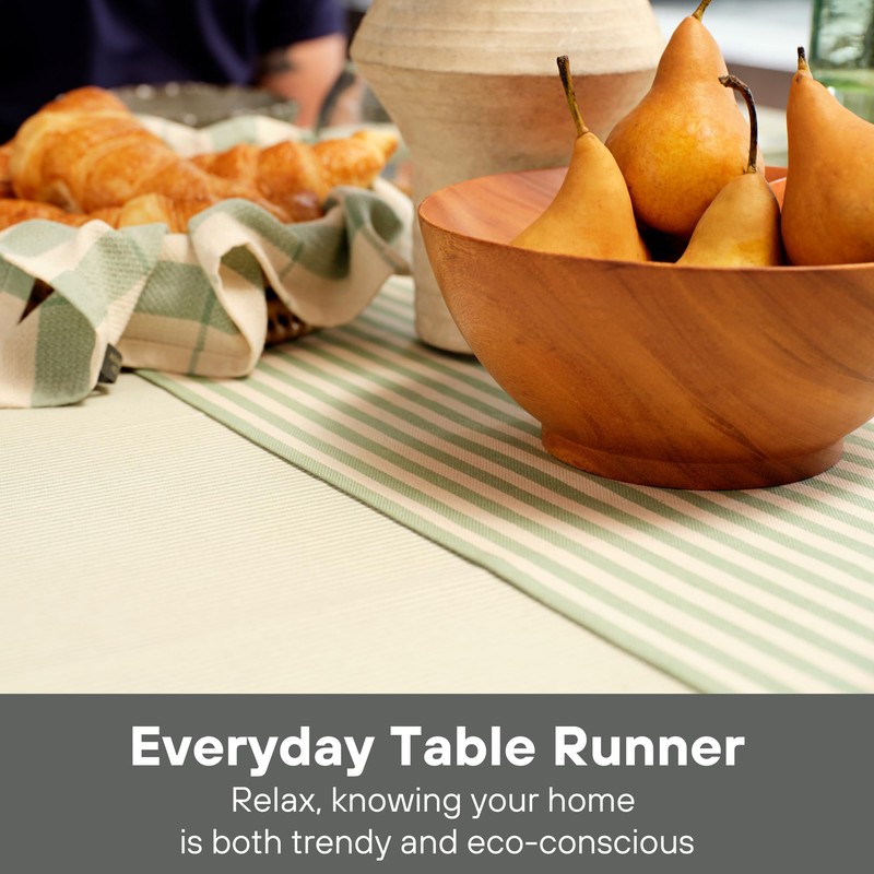 MEEMA Farmhouse Table Runner | Cotton Linen Table Runners |