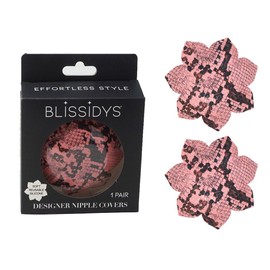 Blissidys South Beach Reusable Nipple Covers for Women, Silicone Adhesive Nipple Petal Covers, One Size (Peach)