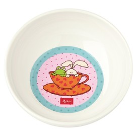 sigikid 23866 Melamine Bowl Frog & Rabbit Girl Recommended from 36 Months Turquoise / Pink