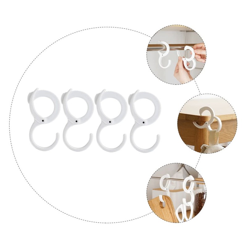 Ipetboom 4pcs Adjustable Clasp Hooks Practical Hangers for Kitchen and