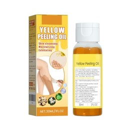 Yellow Peeling Oil, Dark Skin Peeling Oil Exfoliating Peeling Oil, Yellow Peeling Solution, Skin Whitening Exfoliator Suaviza la piel Eliminación de callos Exfoliación Fácil de
