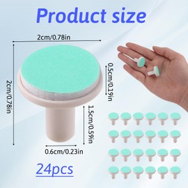 24 Pcs Baby Nail File Pads, Nail Trimmer Replacement Pads for Electric Baby Trimmer Nails Grinding Polishing Head Universal Children's Spare Nails Grinder Head for Babies 12 Months and Up