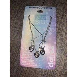 Claire’s Puppy Paw Print Trio Best Friend Bff Necklace Jewelry Lot Nwt