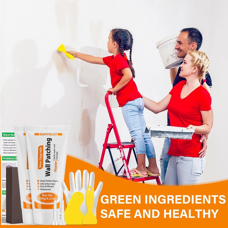 MAPVOLUT Drywall Repair Kit, 2 Pack Wall Mending Agent with