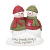 Blossom Bucket Snowmen with Flaky Friends Always Stick Together Sentiment,