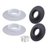 Fenteer Flush Valve Seal and Clip 2 Set Wide Compatibility