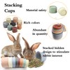 SHSMPXOY 8 PCS Rabbit Stacking Cups Stacking Toys BPA-Free Safe