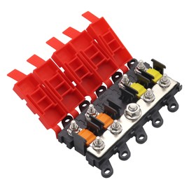 4-Way Midi Fuse Holder Car Brass Power Distributor Boat Motorhome Caravan Caravan Fuse Box Midi Holder with 30A 60A 100A Fuses