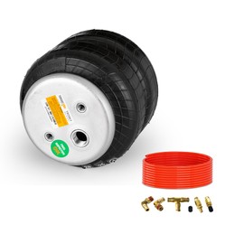 TORQUE 2600 Universal Air Spring Airbag Air Bag Replacement 1/2" NPT Single Port Double Bellow Standard 2600 lb for Pickup Trucks (Replaces Air Lift Dominator 2600 D2600) (TR5861, TR2014AS)