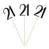 Black Glitter 21st Birthday Centerpiece Sticks, 12-Pack Number 21 Table