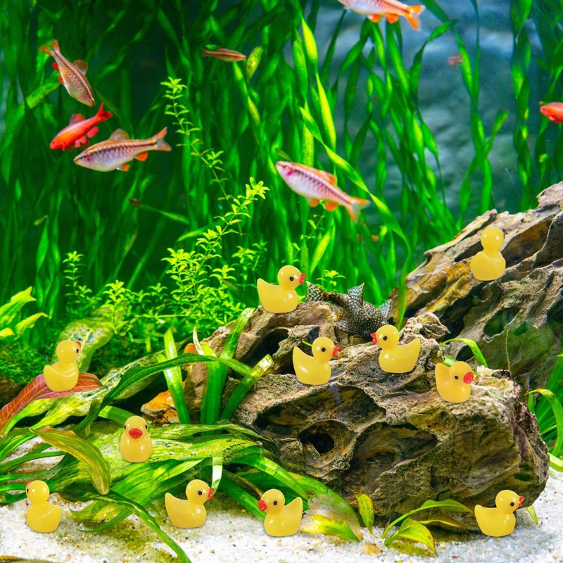 GADIEDIE 260pcsYellow Mini Resin Ducks, Tiny Duck for Home Hide