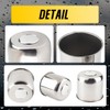 DewFlew 4Pcs 4.9" Push Through Wheel Center Caps Stainless Trailer