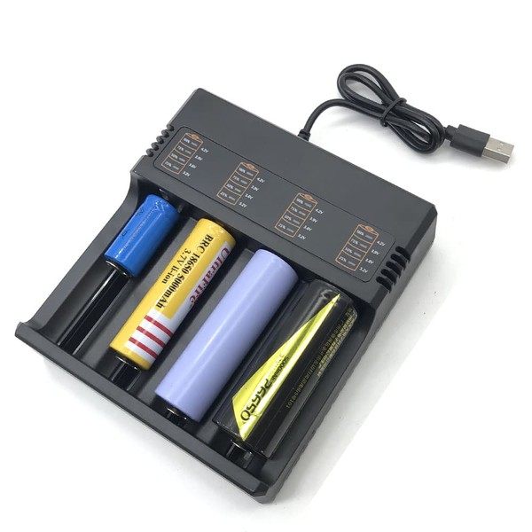 Cargador de batería universal de litio 18650 para iones de litio de 3,7 V 18650 26650 18490 17670 17500 22650 21700 20700 18350 16340 RCR123A 14500, AA AAA y C Ni-Ni-Ni-Ni-Baterías recargables de CD