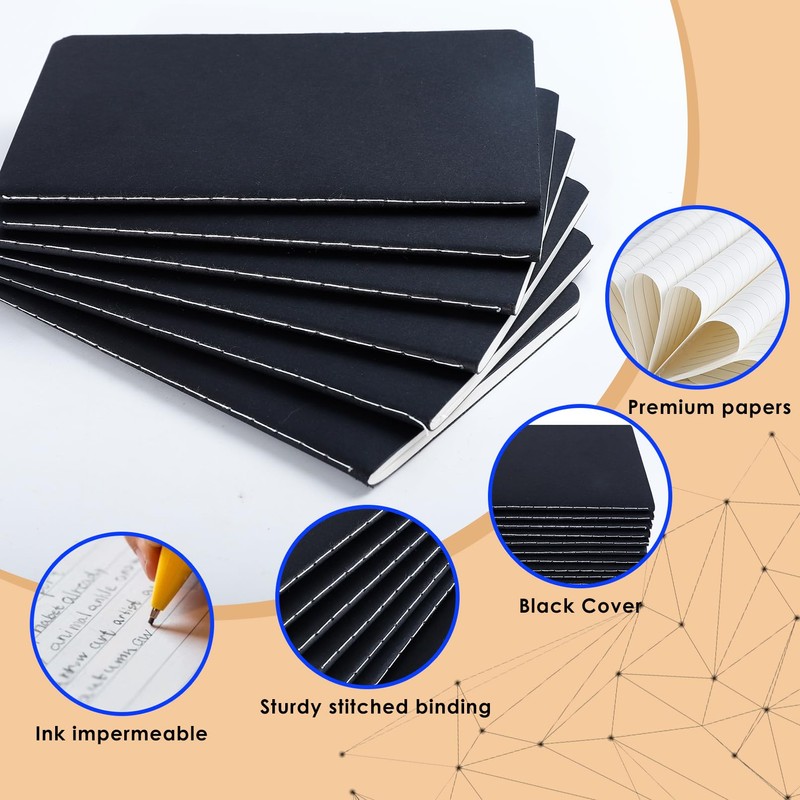 Xvvirnt 20 Pcs Pocket Notebook, 3.5 x 5.5 Inches Mini