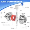 JMCOLMT 1.5 Inch Butterfly Valve Sanitary 2 Pcs Stainless Steel