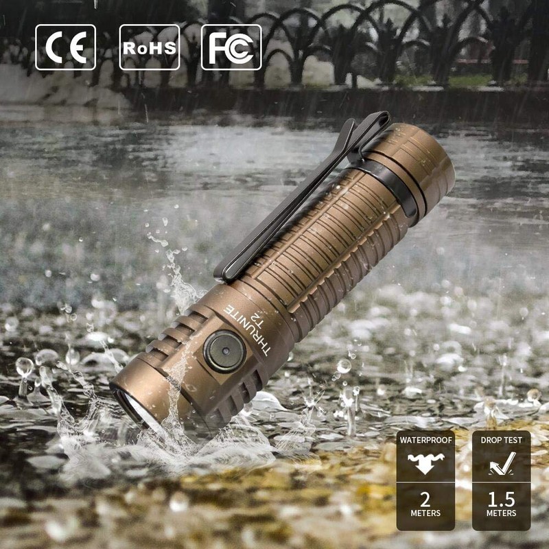 ThruNite T2 Rechargeable Flashlight 3757 High Lumens USB Type-C Fast