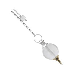 SharvgunTM Clear Quartz Stone Ball Dowsing Pendulam Spiritual Healing Reiki Energy Stone
