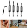 LimCryspp 4Pcs HSS Door Window Cabinet Self Centering Hinge Drill