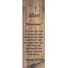 Alan "Handsome" Keepsake Name Meaning Bookmark with Bible Verse and