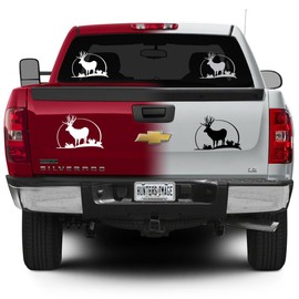 Deer Silloutte Decal - Mule Deer Hunting Sticker - Hunting Automotive Window Decal - Hunters Image