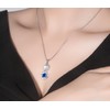 Infinity Cremation Jewelry for Ashes: 925 Sterling Silver Blue Heart