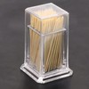 ONLYKXY 2pcs Acrylic Toothpick Box 5x5x7.5CM/1.9x1.9x２.９inch Rectangle Shape Clear Toothpick