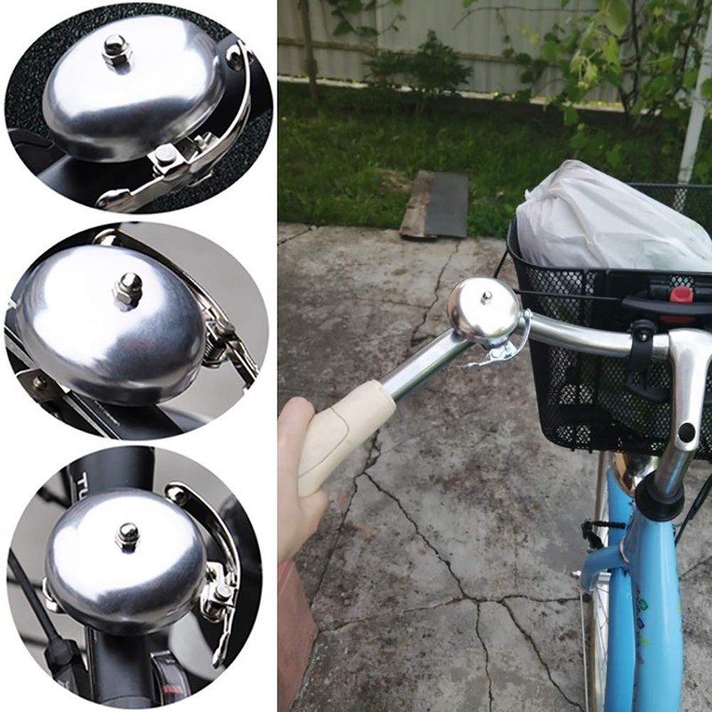 fuxunamz Bicycle Bell Classic Silver, Retro Vintage Portland Bell with